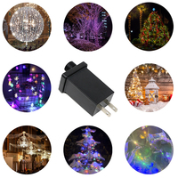 Lumières de fontaine étanches pour Noël, gonflables, avec adaptateur secteur, en matériau PC, lumières LED 12V 7,2 watts, alimentation électrique