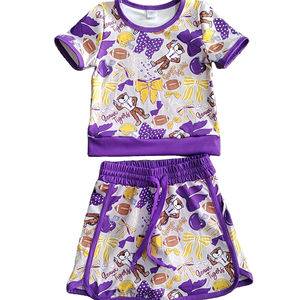 Completo Sportivo Personalizzato per Bambine, T-shirt e Gonna o Pantaloncini, Abbigliamento Coordinato per Sorelle - Product Image 1