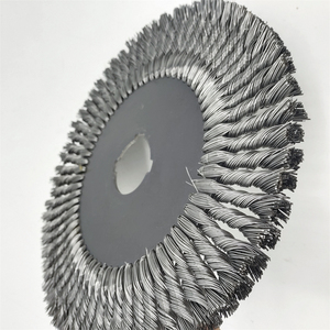 Sikat roda putar baja tahan karat kawat baja karbon No MOQ ukuran kustom untuk memoles dan menghilangkan karat - Product Image 4