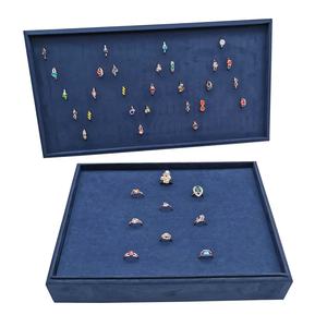 Plateau de présentation de bijoux en tissu Micro, 10 pièces, plateau pliable de haute qualité pour 30 bagues - Product Image 1