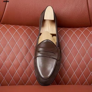 Leather Formal Short <b>Boots</b>-Retro Fashionable <b>Slip</b>-<b>on</b> Design Autumn Best-selling Comfortable Light Wedding <b>Boots</b> - Product Image 3