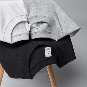 Camiseta de manga larga para hombres, camisa de cuello redondo de 220 algodón, informal, con tu logotipo personalizado, 100% gramos - Product Image 5