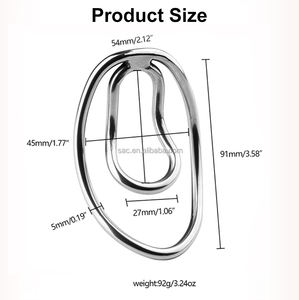 SacKnove Jouets sexuels pour couples Clip de circoncision creux en métal Bdsm Bondage Exercice sexy Phallus Gros pénis Anneau de pénis pour homme Prépuce - Product Image 3