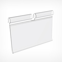 Affichage clair personnalisé plastique PVC acrylique étagère Talker prix canal étiquette bande de données billet porte-étiquette pour étagères en métal