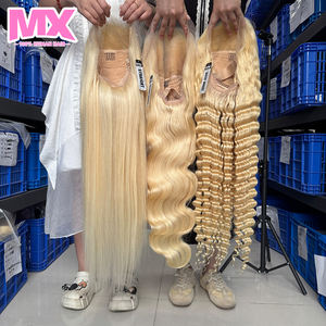 Peluca de Cabello Humano Virgen Natural de 40 Pulgadas, Color Rubio 613, con Frente de Encaje sin Pegamento 13x6, Cabello Indio Camboyano para Mujer - Product Image 2