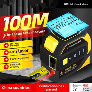 Professionale 3 in 1 <span class=keywords><strong>Laser</strong></span> intelligente nastro misura nastro <span class=keywords><strong>Laser</strong></span> digitale misuratore distanza metro giallo 5M righello 100M <span class=keywords><strong>Laser</strong></span> misura <span class=keywords><strong>Laser</strong></span> - Product Image 3