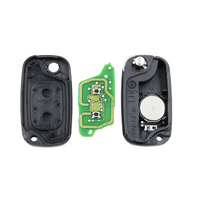 Coque de clé télécommande pliable 2 boutons 433 MHz avec puce PCF7961A ID46 pour véhicules Renault Clio III Kangoo Master Twingo 2006-2016