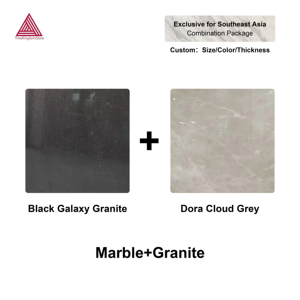 东南亚独家组合优惠套餐 土耳其苔原灰大理石板材 抛光豪华台面墙板 户外厨房餐厅 - Product Image 1