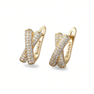 Orecchini di Diamanti Klloalsw in Oro Bianco 18K Massiccio, Taglio Brillante Rotondo, Gioielli di Lusso da Donna per Uso Quotidiano - Product Image 1