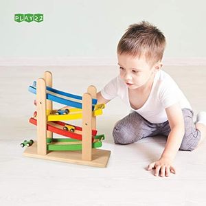 Wooden Modern Design Race Track <b>Car</b> Ramp Construction Set <b>Toddlers</b> Lightweight Eco-Friendly Handmade Waterproof Tabletop Living - Product Image 1