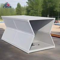 Maisons préfabriquées en conteneur pliant de 20 pieds en Chine Structure préfabriquée durable de bureau en acier et panneau sandwich pour bricolage