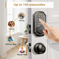 Arpha D180 Home Outdoor Porte en bois étanche Anti-Peeking Mot de passe Déverrouillage Alarme de batterie faible Serrure intelligente à pêne dormant automatique