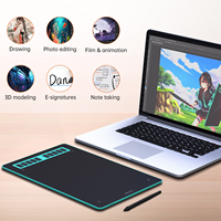 Tablet Gambar Grafis 10x6 Inci dengan 8192 Tingkat Tekanan dan 10 Tombol Kustom untuk Seni Digital