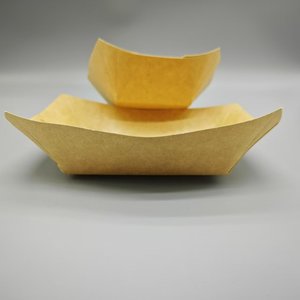 Conteneurs en papier kraft résistants à la graisse, compostables, barquettes alimentaires en papier jetables, plateaux alimentaires en papier - Product Image 2