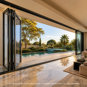 Set di Porte e Finestre in Alluminio Personalizzate con Profilo a Taglio Termico e Vetro Temperato per Edifici Residenziali e Commerciali - Product Image 4