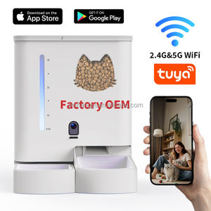 Fabriekshoge kwaliteit 5L Tuya APP-gestuurde WIFI-timer automatische 2-in-1 voer- en drinkfontein slimme huisdierenvoeder met HD-camera - Product Image 1