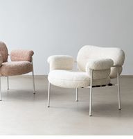 Fauteuil simple nordique, fauteuil inclinable, luxe léger, art en fer, rouge tendance, moderne, simple, designer, chaise décontractée