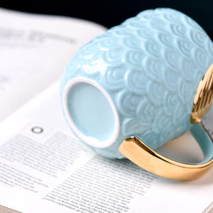 แก้วกาแฟเซรามิกรูป<span class=keywords><strong>นาง</strong></span><span class=keywords><strong>เงือก</strong></span>สำหรับ3D Newrest หูจับหางทองมีธีมมหาสมุทร - Product Image 3