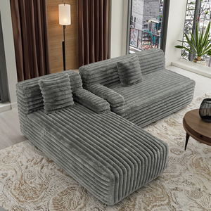 Cloud <b>Convertible</b> Sectional Sofa Set Modular Design for Apartment Living Room Dark Gray - Product Image 5