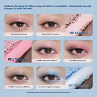 Flower Knows Nouvelle Collection Snow Ballet Palette de fards à paupières en poudre six couleurs gaufrées, soyeux satiné, waterproof 6,5g