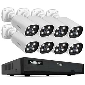 Vente directe d'usine <span class=keywords><strong>SriHome</strong></span> NVS008-AHD006 2MP HD 8-CH XVR NVR Caméra Réseau Enregistreur Vidéo Kit Sécurité IP Caméra Sans Fil - Product Image 1