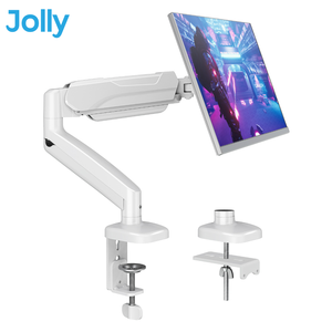 ขาตั้งจอคอมพิวเตอร์สีขาว ขนาด 17-32 นิ้ว วัสดุโลหะผสมเหล็ก สำหรับจอเดี่ยว ติดตั้งบนโต๊ะ - Product Image 1