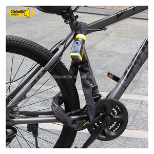 Candado de Cadena para <span class=keywords><strong>Bicicleta</strong></span> de Acero de Alta Calidad, Práctico, con Sistema de Alarma de 120db, <span class=keywords><strong>Antirrobo</strong></span>, Bloqueo Rápido y Fácil con un Solo Toque, 1200mm, IP67 - Product Image 4