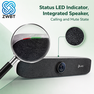 Poly <span class=keywords><strong>Studio</strong></span> P15 Barre vidéo personnelle 4K UHD Webcam de conférence USB avec NoiseBlockAI, haut-parleur à isolation acoustique, Plug and Play pour Teams et Zoom - Product Image 5