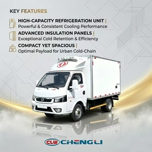 Camion <span class=keywords><strong>frigorifique</strong></span> Dongfeng, fourgonnette isotherme, véhicule congélateur utilisé pour différents aliments - Product Image 1
