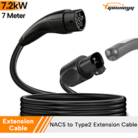 Nouveau câble d'extension de charge EV étanche NACS vers Type 2 pour Tesla IEC62196 CN