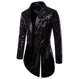 Mannen Glanzende Lovertjes Glitter Verfraaid Blazer Jasje Mannen Nachtclub Prom Pak Blazer Kostuum Zangers Podiumkleding Smoking Mujer - Product Image 5