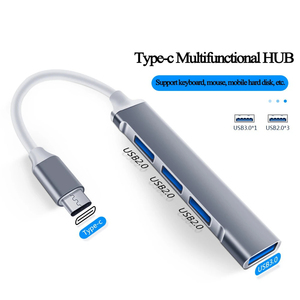 Tốc Độ Cao <span class=keywords><strong>USB</strong></span> 3.0 Hub Loại C Nam Để 4 Cổng Đa <span class=keywords><strong>USB</strong></span> 2.0 Splitter <span class=keywords><strong>Adapter</strong></span> 4 Trong 1 Hub Dock - Product Image 4