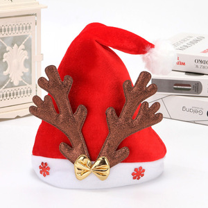 Giáng sinh dành cho người lớn Santa hat thân thiện với môi cổ điển phù hợp với bốn phong cách nhung Composite + Một mặt nhung Bowknot bột vải - Product Image 2