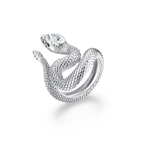 Bague Moissanite coupe poire couleur D à la mode pour les femmes solide 925 argent Sterling pur 14K or serpent bague pour cadeau de voyage