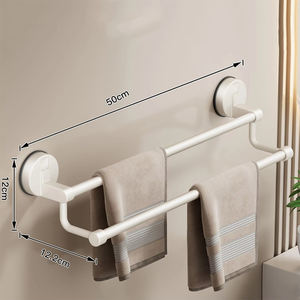 Portasciugamani in Alluminio per Bagno, Montaggio a Parete o su <span class=keywords><strong>Porta</strong></span>, Barra Appendi Asciugamani - Product Image 6