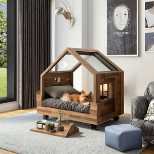 Casa de Madera Moderna de Lujo para Mascotas, con Cierre de Botón, Caseta Interior para Invierno, Nido para Gatos OEM, <span class=keywords><strong>Cabaña</strong></span> y Villa para Perros, Caseta Cerrada para Invierno - Product Image 6