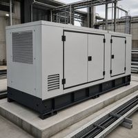 Groupe électrogène diesel silencieux de type canopy 50 kVA pour la sauvegarde d'alimentation industrielle, Cummins, triphasé 400 V 50 Hz