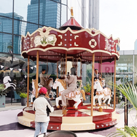 Manège miniature à 6 places pour enfants, équipement de parc d'attractions, carrousel, manège de fête foraine