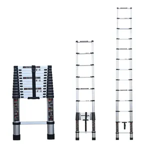एल्यूमीनियम औद्योगिक ई प्रमाणित आधुनिक डिजाइन बाहरी इन्सुलेशन के लिए मुड़ा हुआ प्रमाणित चढ़ाई टेलीस्कोपिक सीढ़ी