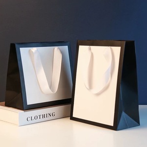 Sacs en <span class=keywords><strong>papier</strong></span> minimalistes de style oriental avec poignées découpées pour les boutiques de thé de marque et les coffrets cadeaux - Product Image 4