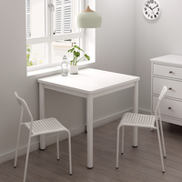 Moderner Holz-Esstisch für Kleine Räume Unregelmäßige Form Kompakter Tisch für Apartments, Mietwohnungen, Restaurants & Fast-Food-Gebrauch
