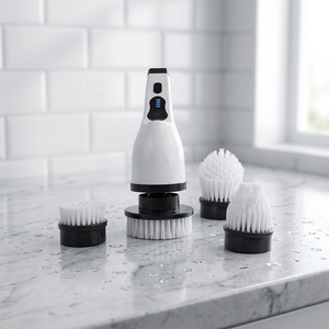 <span class=keywords><strong>Spazzola</strong></span> Elettrica Rotante Senza Fili Ricaricabile con 9 Testine Sostituibili per Pulizia di Bagno, Cucina, Piastrelle e Pavimenti - Product Image 2