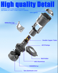 2025 nuevo F60 Universal H4 <span class=keywords><strong>LED</strong></span> faro 180W 18000lm Mini lente 3570 Chips doble cobre IP68 Canbus para coche Moto camión - Product Image 6