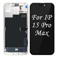 Écran OLED LCD GX OEM authentique pour iPhone 15 Pro Max – Pièce de rechange pour réparation de digitiseur cassé (non original)