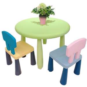 Ensemble table <span class=keywords><strong>et</strong></span> chaises modernes en plastique pour la maternelle, pour l'étude des enfants, le dessin des bébés, l'artisanat, l'école, la <span class=keywords><strong>chambre</strong></span> à coucher, la salle à manger, la cuisine - Product Image 4