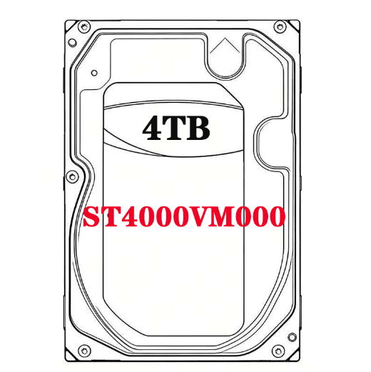 ST4000VM000 4TB 3.5" Internal Hard Disk Drive SATA III 6Gb/s 5900RPM 64MB Cache Surveillance Grade HDD for NVR DVR PC