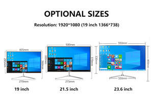 21.5 "安いAio Core I3 I5 I7ラップトップオフィスゲーム用モノブロックデスクトップベアボーンオールインワンPCコンピュータゲーマー - Product Image 6