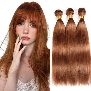 热销30款 #   彩色 100% 真人发预粘合束发包 - 优质雷米真人发编织件，所有颜色 - Product Image 2