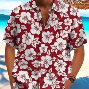 Men's Fashion Trend Hawaii Short Sleeve Shirt 3D Digital Printed Shirt