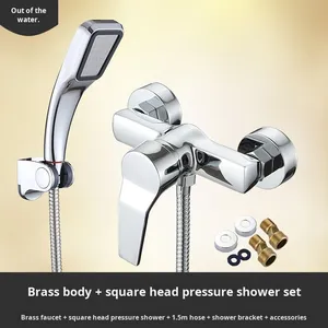 Ensemble <span class=keywords><strong>de</strong></span> robinet <span class=keywords><strong>de</strong></span> <span class=keywords><strong>douche</strong></span> dissimulé robinet en laiton simple mitigeur d'<span class=keywords><strong>eau</strong></span> chaude et froide chromé pour salle <span class=keywords><strong>de</strong></span> bain mural pour <span class=keywords><strong>eau</strong></span> <span class=keywords><strong>solaire</strong></span> - Product Image 3